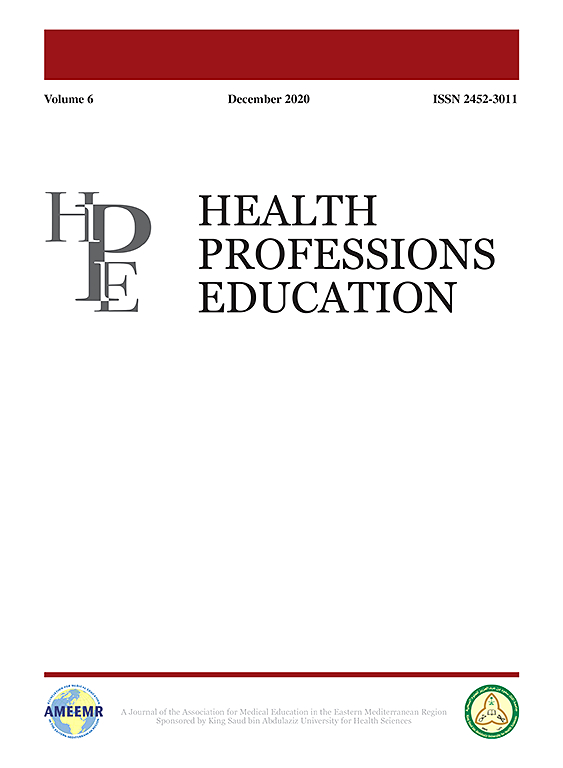 Go to journal home page - Health Professions Education